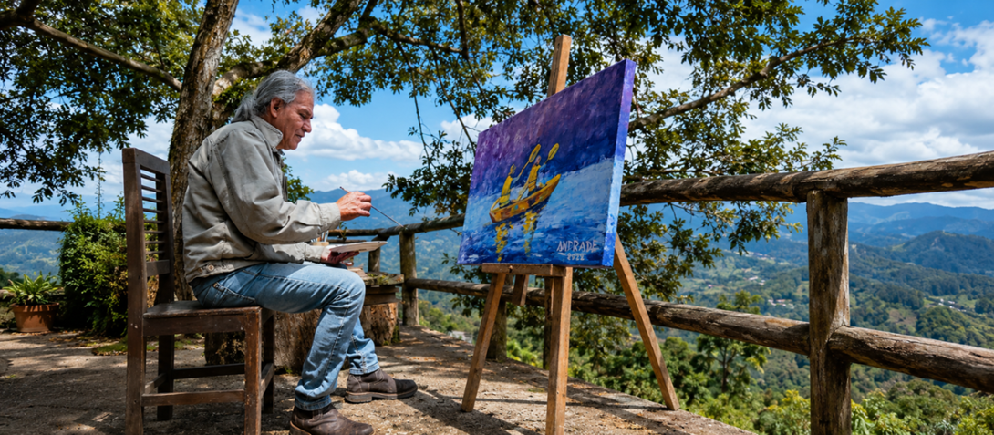 Juan Guillermo Andrade Silva | Pintor, escultor y artesano ecuatoriano